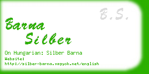 barna silber business card